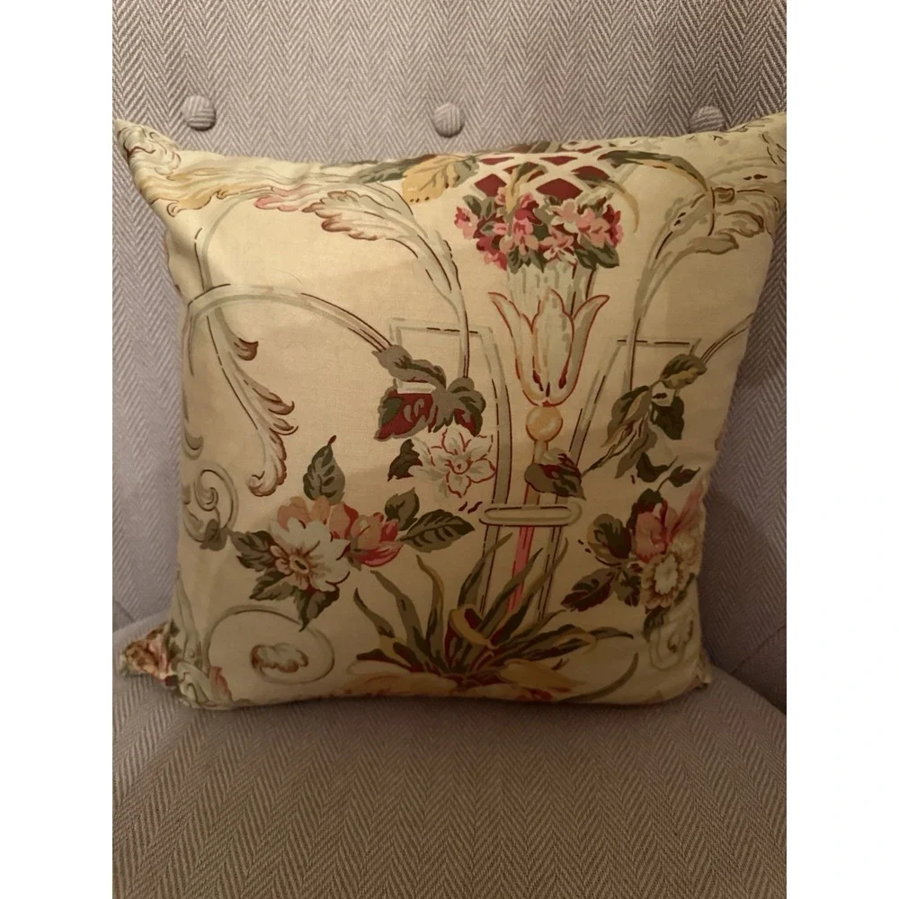 VINTAGE RALPH LAUREN GUINEVERE FLORAL SMALL‎ THROW BEDDING PILLOW DOWN